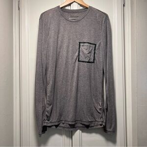 Outerknown Performance Activewear Long Sleeve Shirt Gray Sz Medium Running Hike